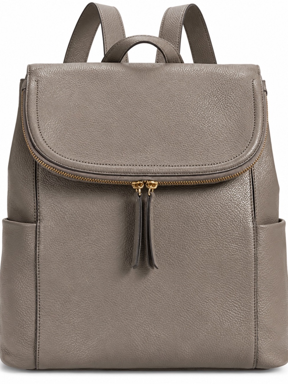 Nordstrom Reah Pebbled Leather Backpack – Grey Taupe